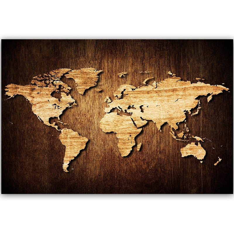 Dekoratīvais panelis - Wooden World Map  Home Trends Deco