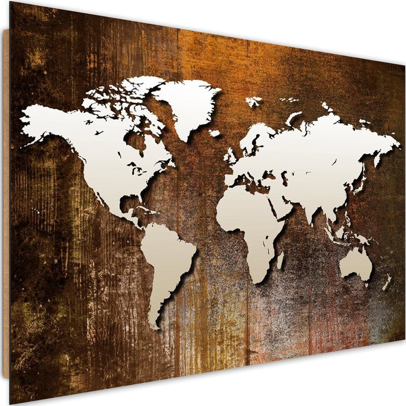 Dekoratīvais panelis - World Map On Wood  Home Trends Deco