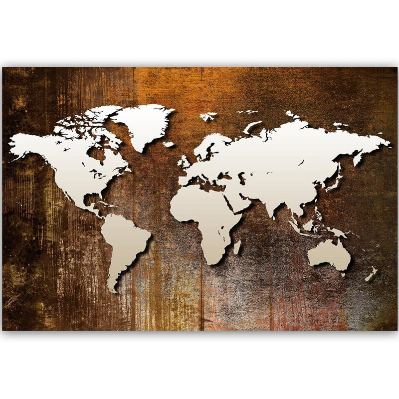 Dekoratīvais panelis - World Map On Wood  Home Trends Deco