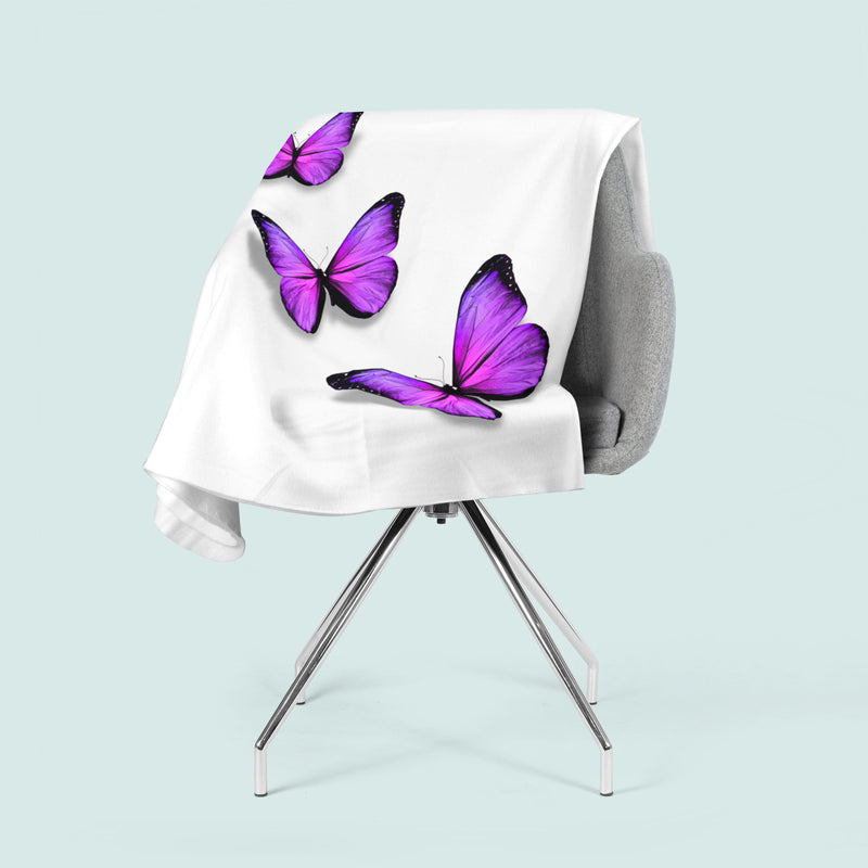 Flīsa pleds Purple Butterfly E-interjers.lv