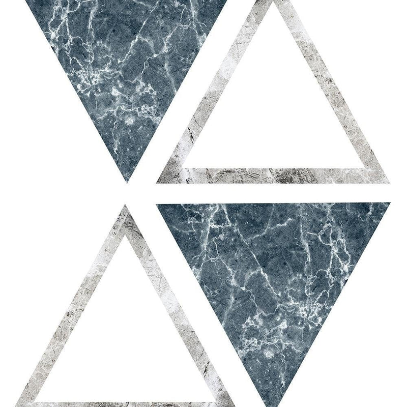 Glezna baltā rāmī - Abstract Marble Triangles  Home Trends DECO