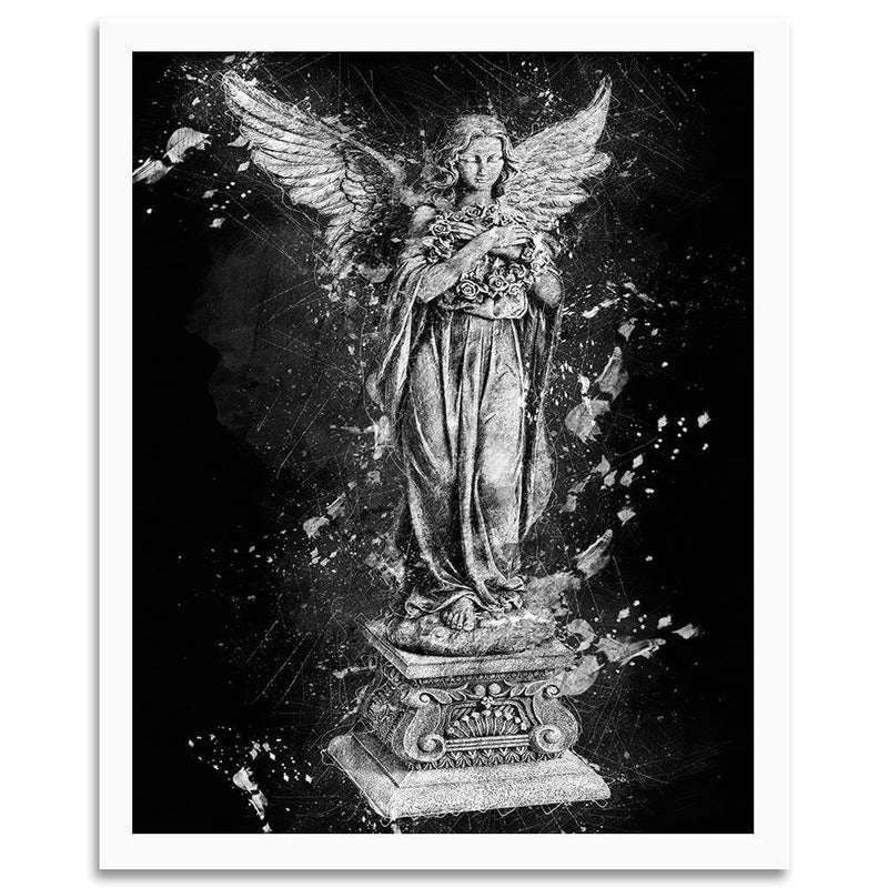 Glezna baltā rāmī - Angel Statue  Home Trends DECO