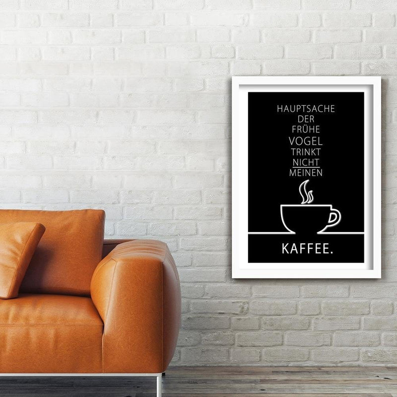 Glezna baltā rāmī - Typography Coffee  Home Trends DECO