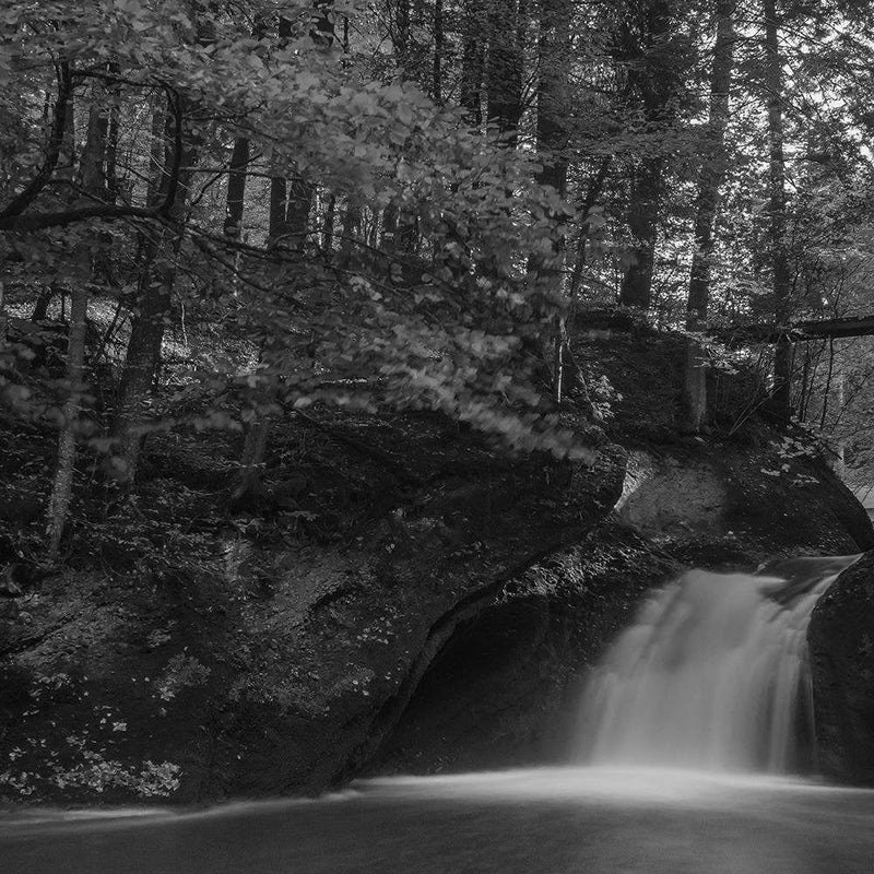 Glezna baltā rāmī - Waterfall And Autumn Trees 2  Home Trends DECO