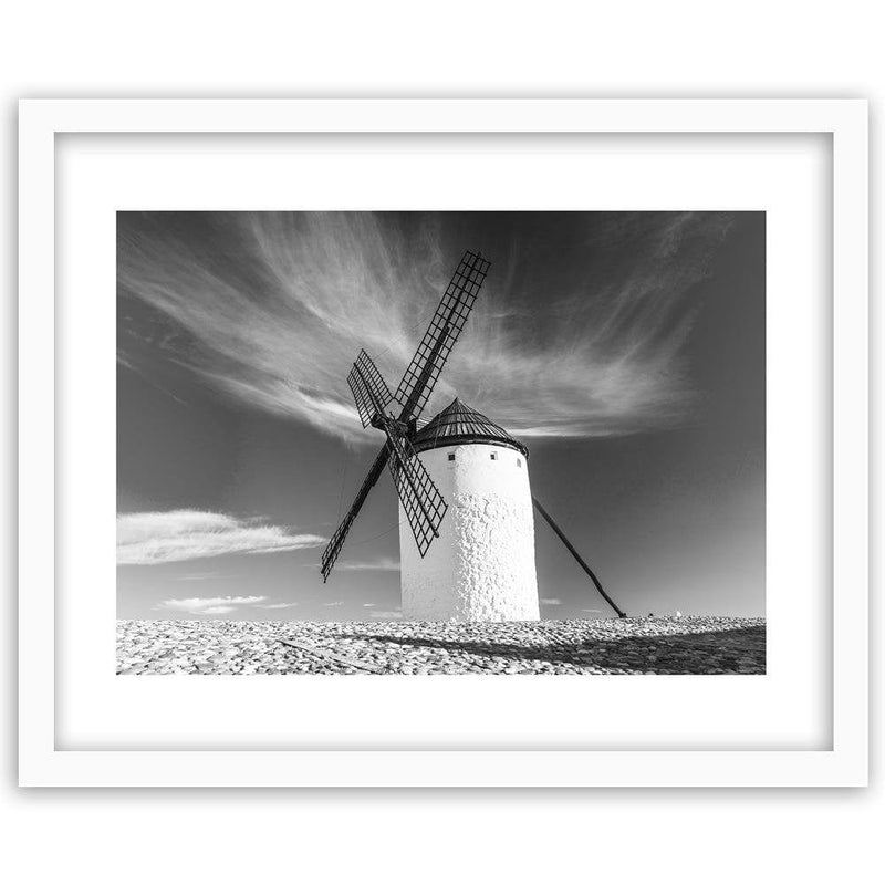 Glezna baltā rāmī - Windmill 2  Home Trends DECO