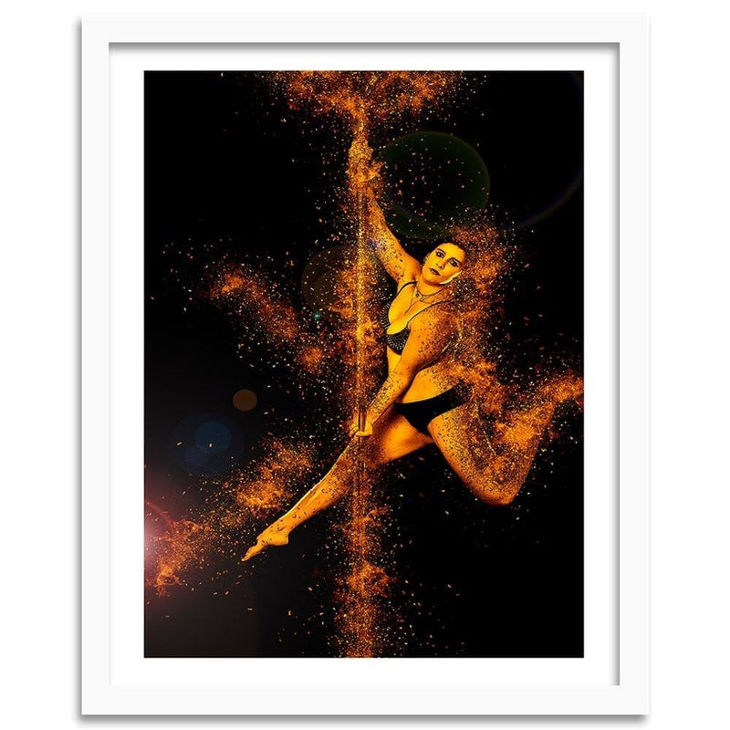 Glezna baltā rāmī - Woman Dancing On The Tube  Home Trends DECO