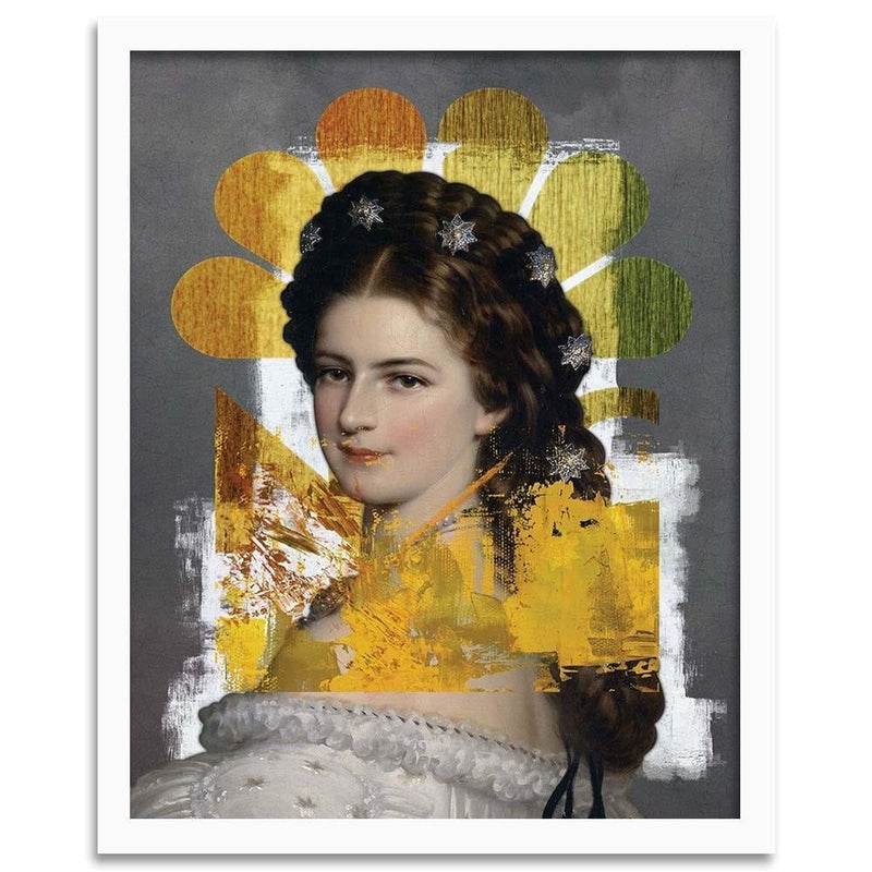 Glezna baltā rāmī - Woman Portrait  Home Trends DECO