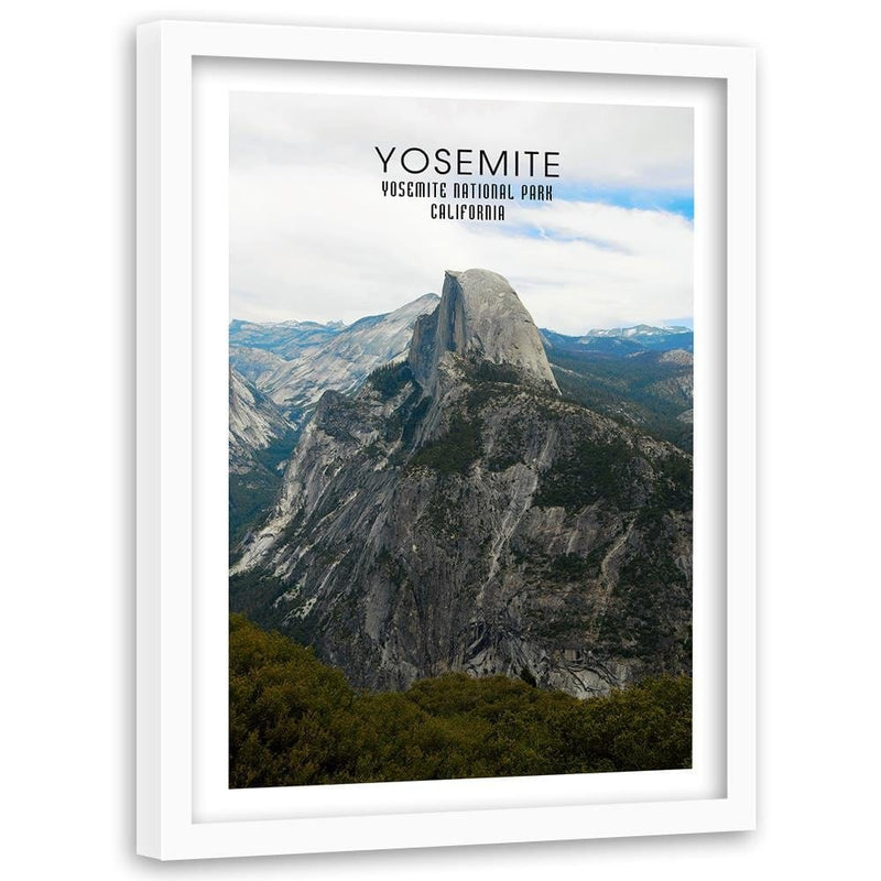 Glezna baltā rāmī - Yosemite National Park  Home Trends DECO