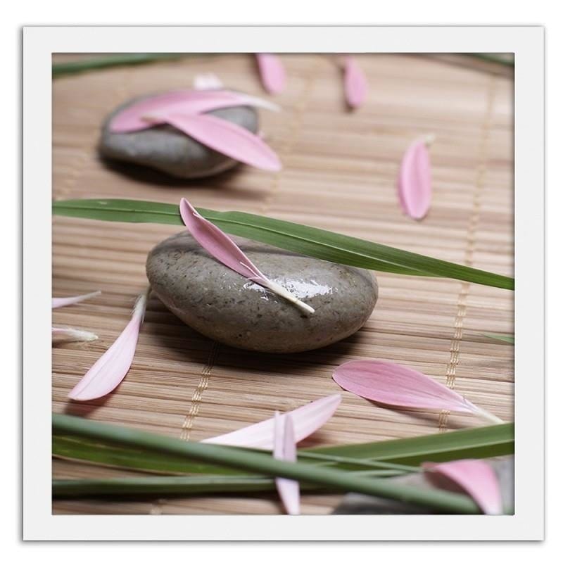 Glezna baltā rāmī - Zen flower petals  Home Trends DECO