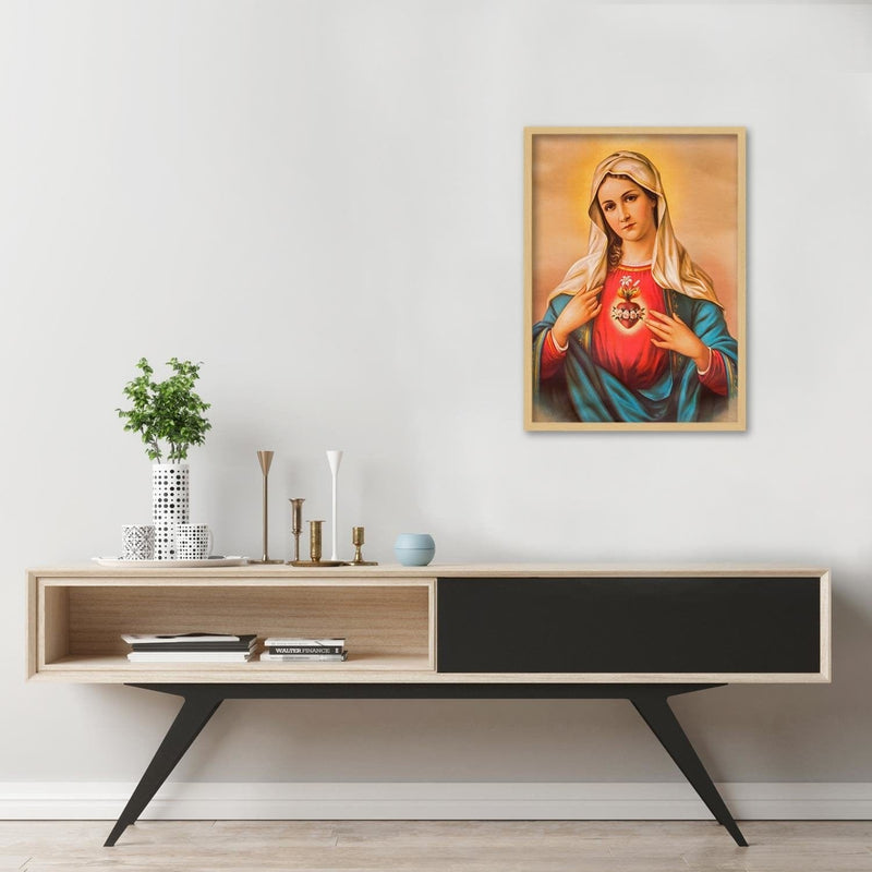 Glezna bēšā rāmī - Heart Of The Virgin Mary  Home Trends DECO