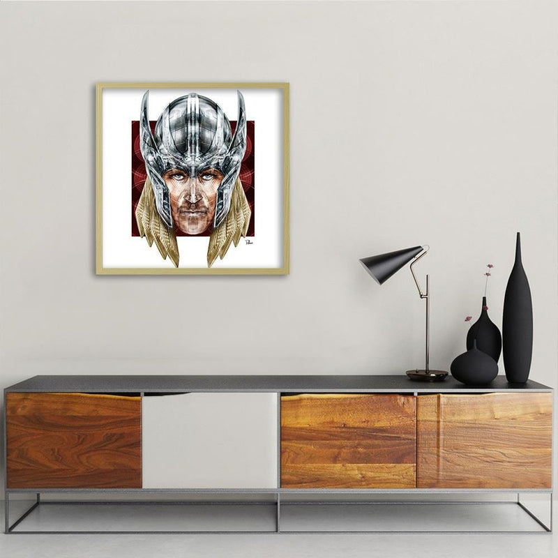 Glezna bēšā rāmī - Hero With A Hammer  Home Trends DECO