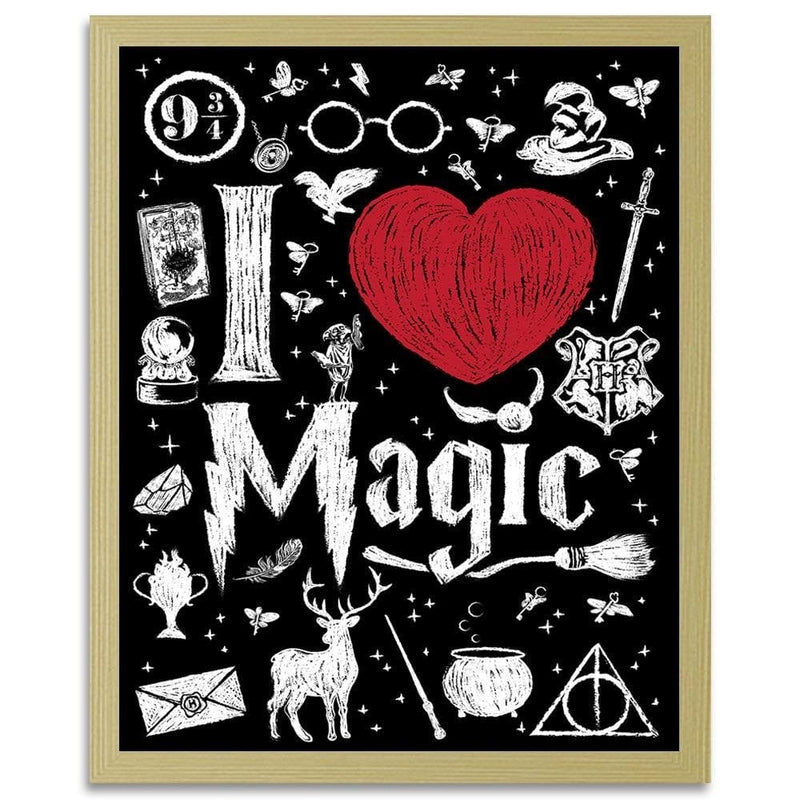 Glezna bēšā rāmī - I Love Magic Image Black And White  Home Trends DECO