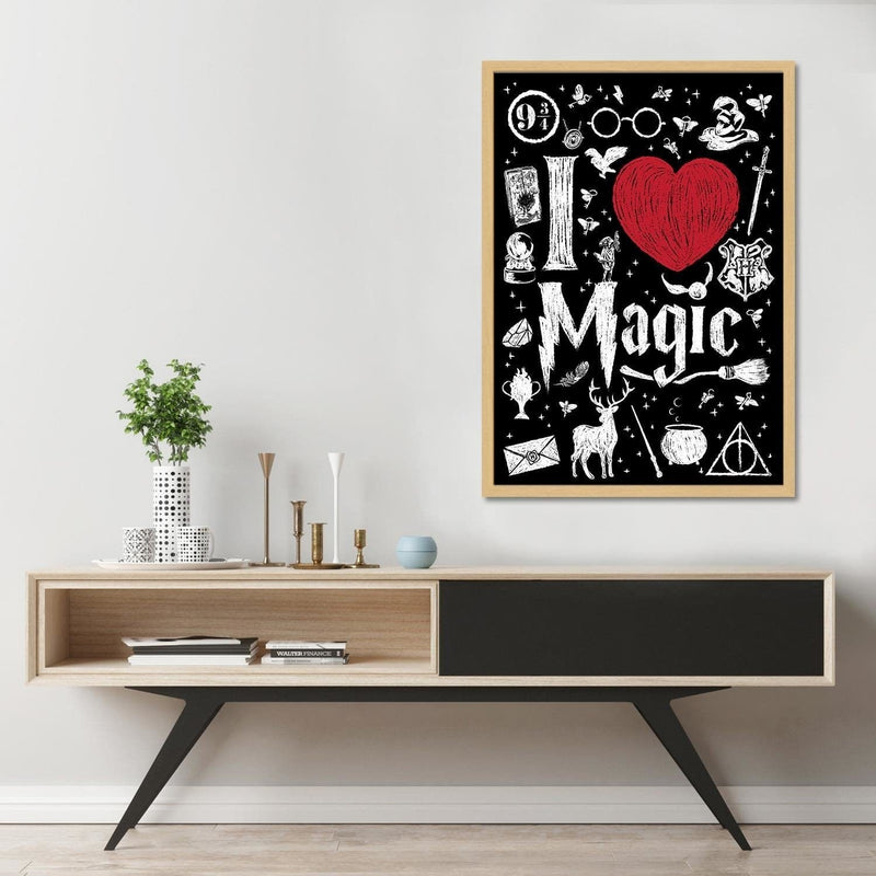 Glezna bēšā rāmī - I Love Magic Image Black And White  Home Trends DECO