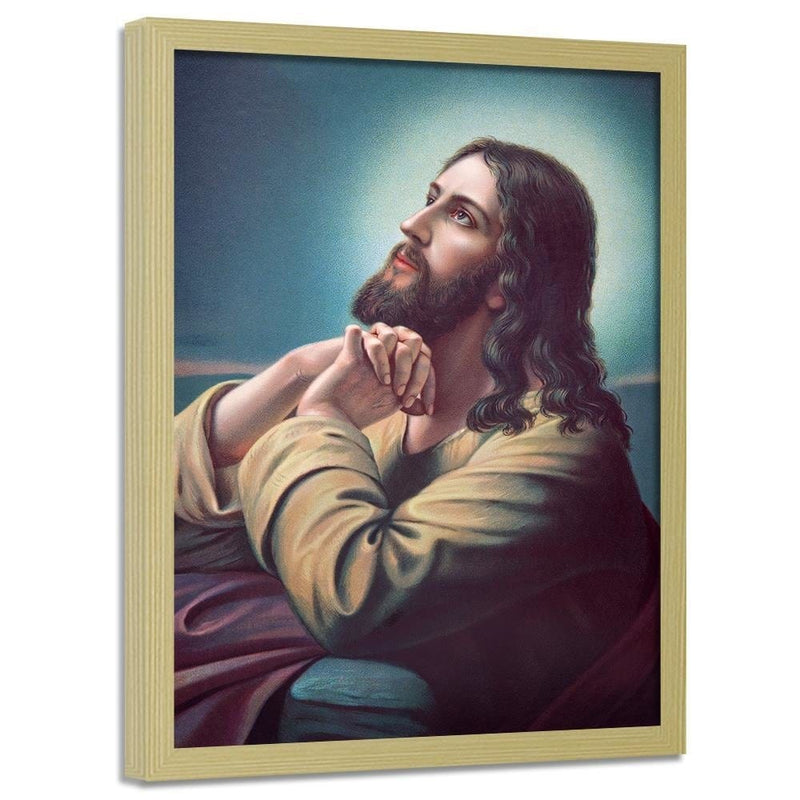 Glezna bēšā rāmī - Jesus Praying  Home Trends DECO