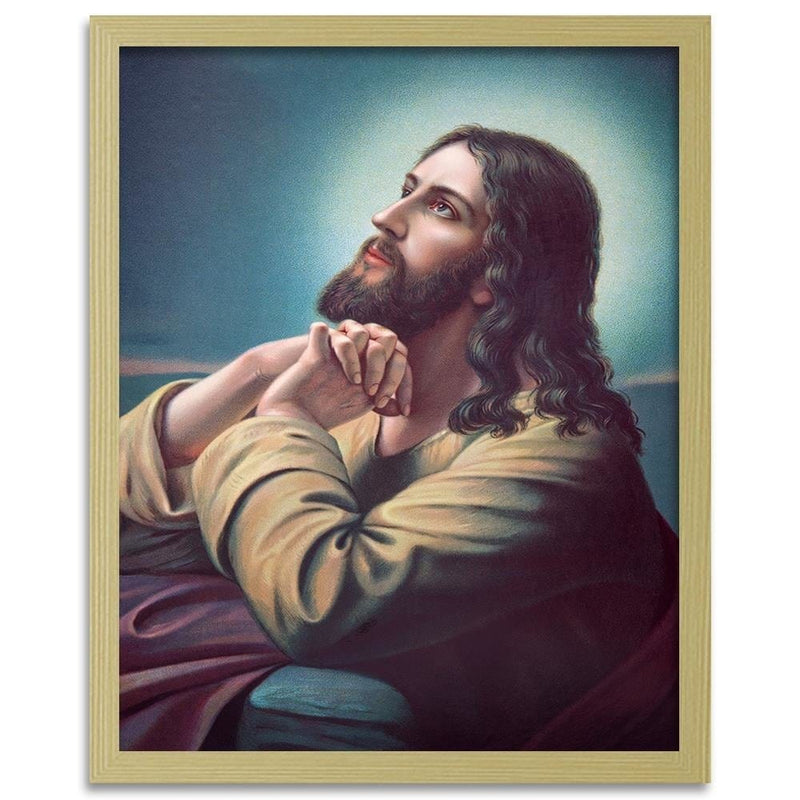 Glezna bēšā rāmī - Jesus Praying  Home Trends DECO