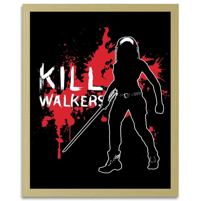 Glezna bēšā rāmī - Kill Walkers Image Black And White  Home Trends DECO