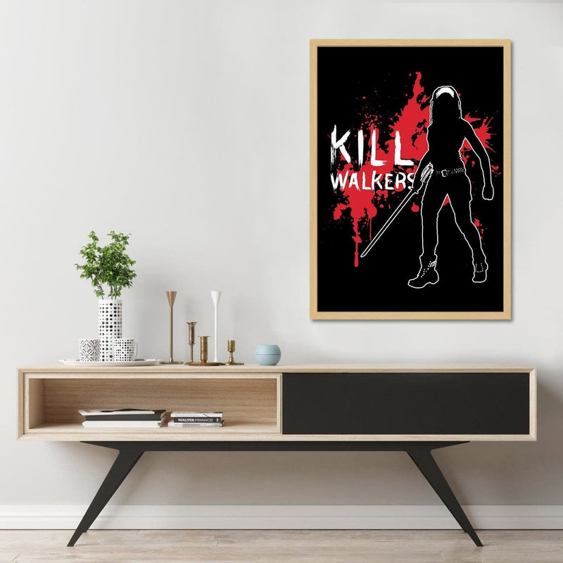 Glezna bēšā rāmī - Kill Walkers Image Black And White  Home Trends DECO
