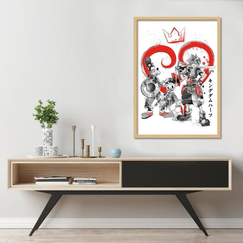 Glezna bēšā rāmī - Kingdom Japan Art Red  Home Trends DECO