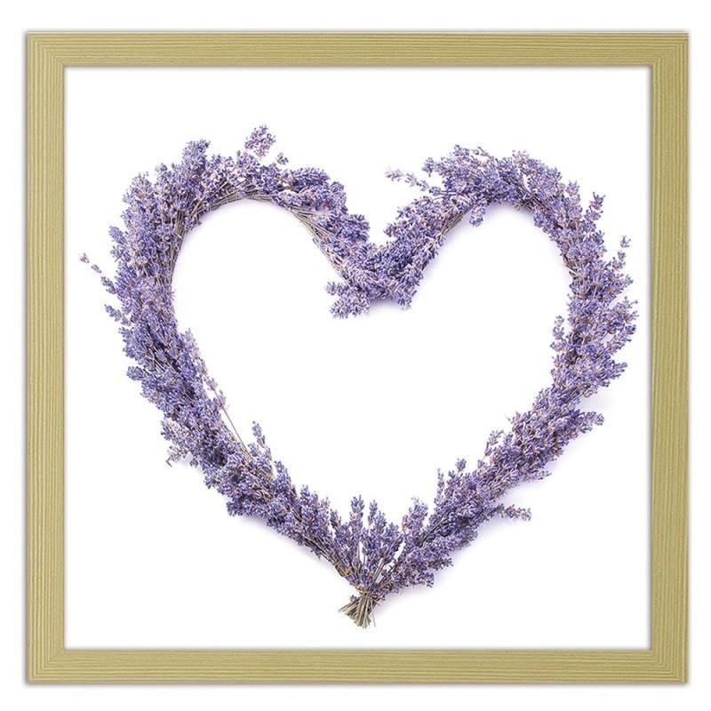 Glezna bēšā rāmī - Lavender heart  Home Trends DECO