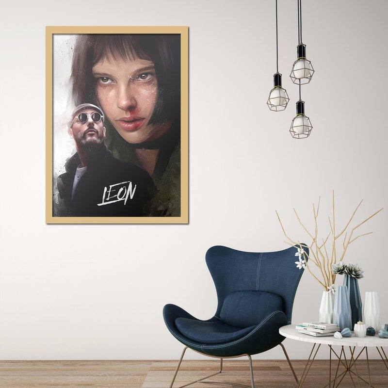 Glezna bēšā rāmī - Leon And Mathilda  Home Trends DECO