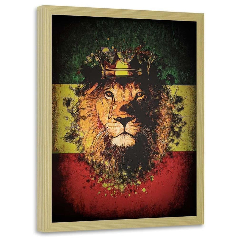 Glezna bēšā rāmī - Lion King  Home Trends DECO