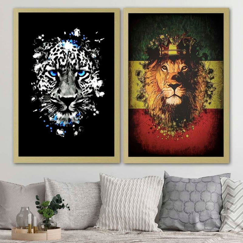 Glezna bēšā rāmī - Lion King  Home Trends DECO