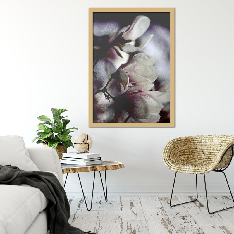 Glezna bēšā rāmī - Magnolia Buds  Home Trends DECO