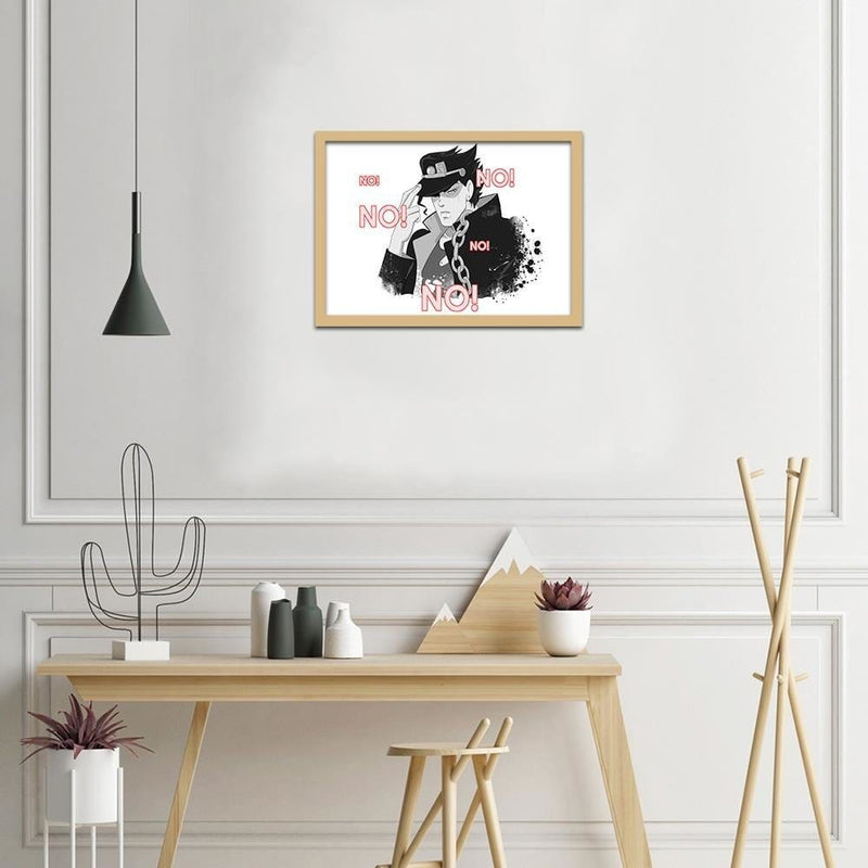 Glezna bēšā rāmī - Manga Boy In A Cap  Home Trends DECO