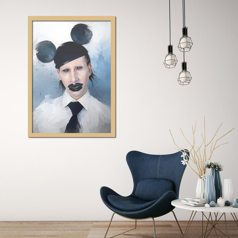 Glezna bēšā rāmī - Marilyn Manson Mouse  Home Trends DECO