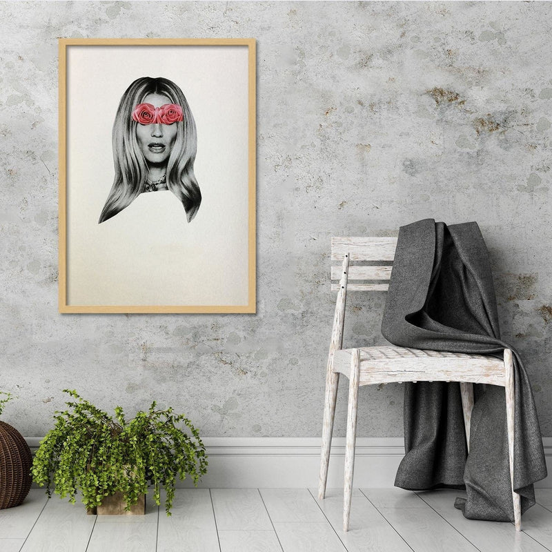 Glezna bēšā rāmī - Model Face Portrait  Home Trends DECO