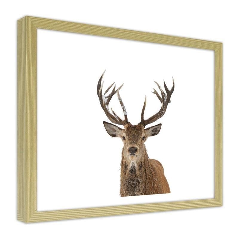 Glezna bēšā rāmī - Modern deer  Home Trends DECO