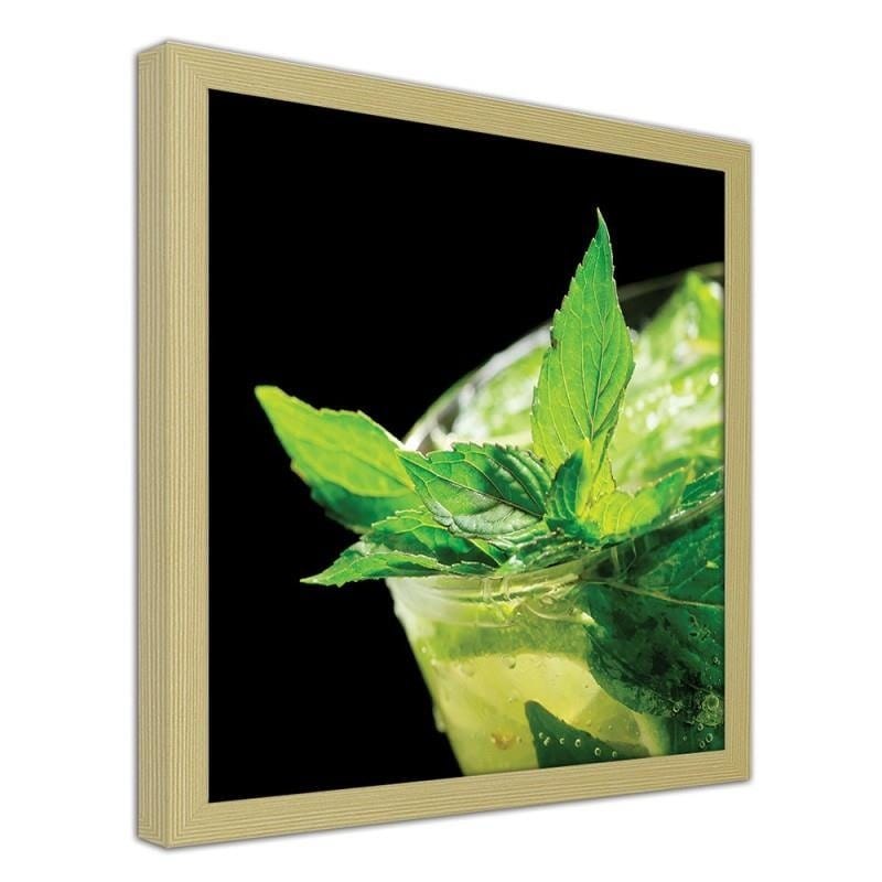 Glezna bēšā rāmī - Mojito cocktail  Home Trends DECO