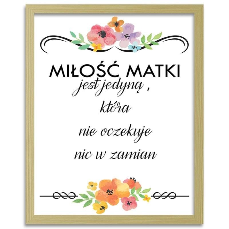 Glezna bēšā rāmī - Mother's love is the only one  Home Trends DECO