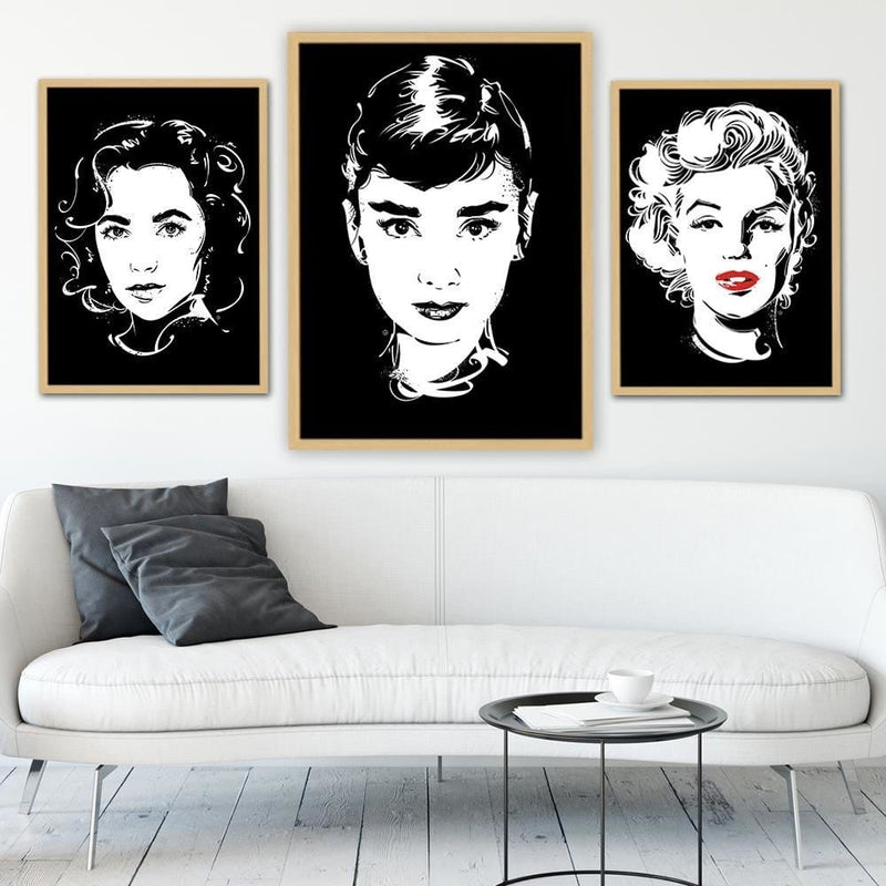 Glezna bēšā rāmī - Movie Star Image Black And White  Home Trends DECO