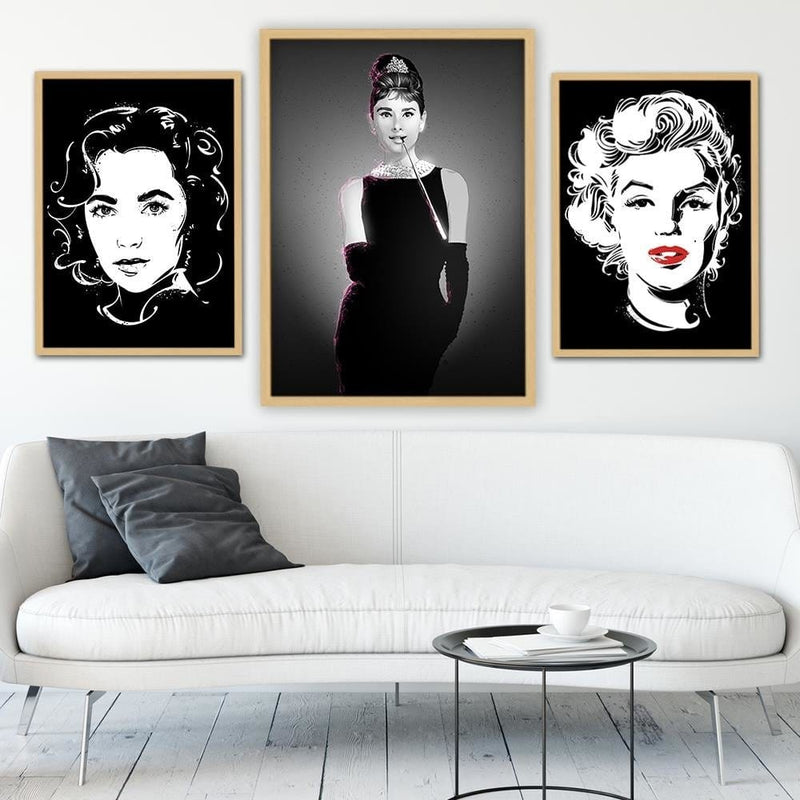 Glezna bēšā rāmī - Movie Star Image Black And White  Home Trends DECO