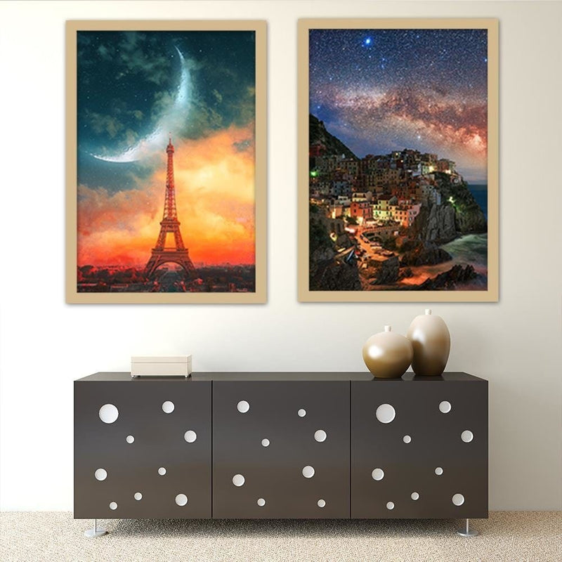 Glezna bēšā rāmī - Night In Paris  Home Trends DECO