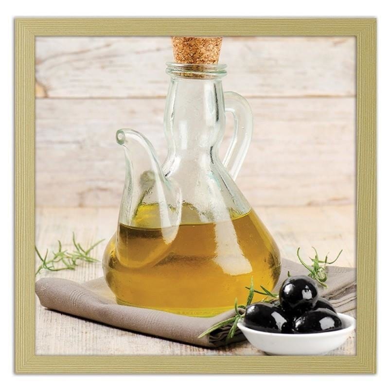 Glezna bēšā rāmī - Olive oil and black olives  Home Trends DECO