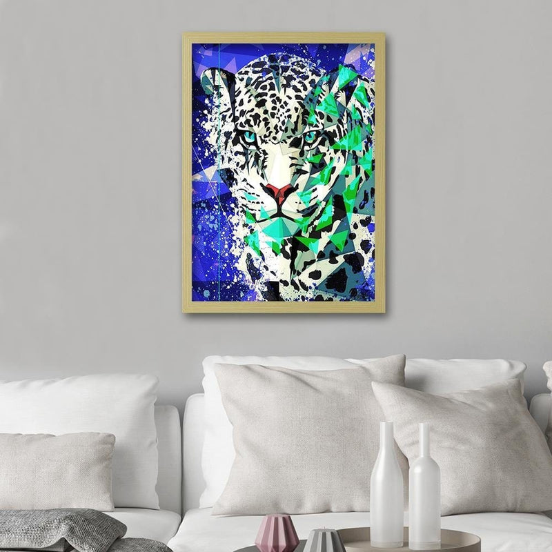 Glezna bēšā rāmī - Painted Jaguar  Home Trends DECO