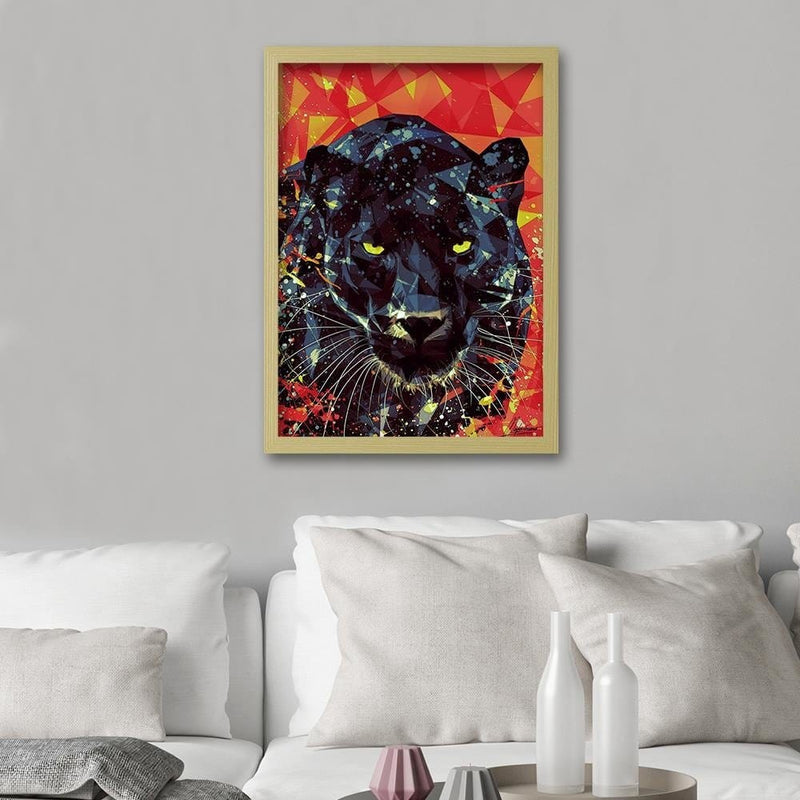 Glezna bēšā rāmī - Painted Panther  Home Trends DECO