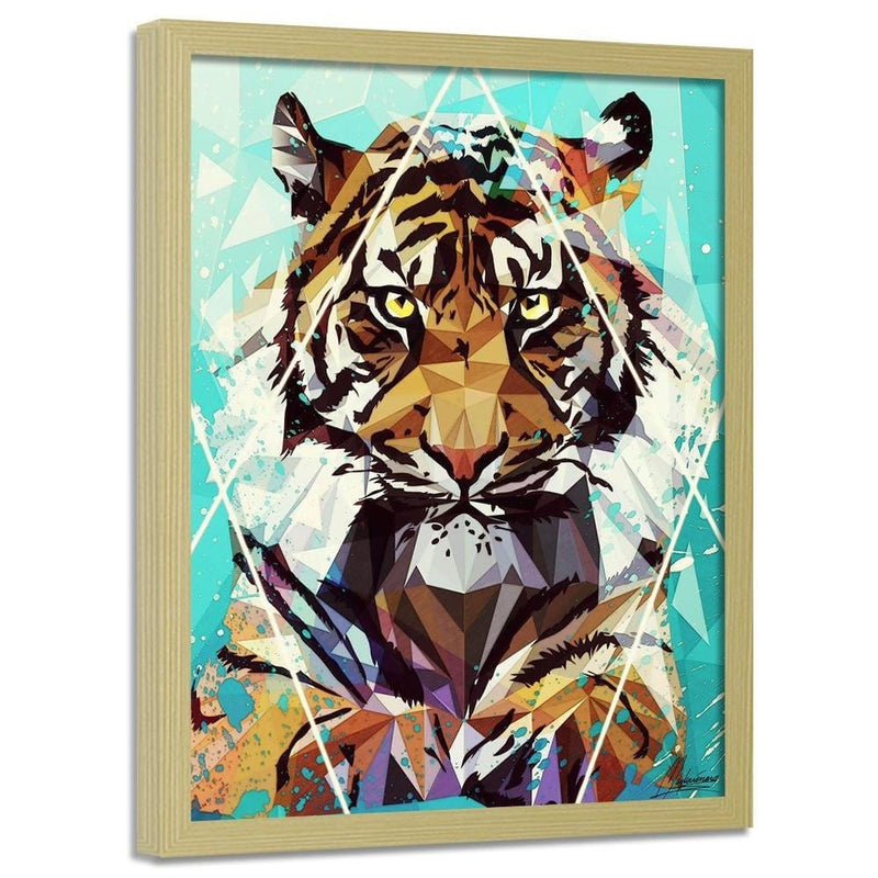 Glezna bēšā rāmī - Painted Tiger  Home Trends DECO