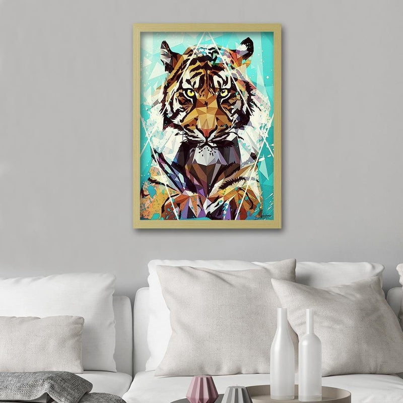 Glezna bēšā rāmī - Painted Tiger  Home Trends DECO