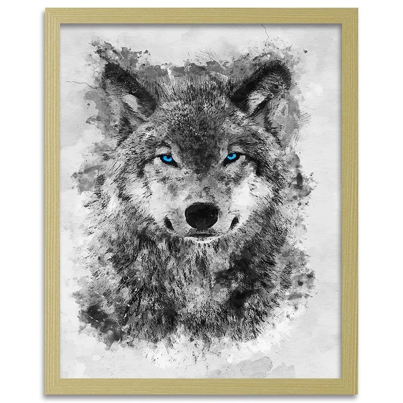 Glezna bēšā rāmī - Painted Wolf  Home Trends DECO