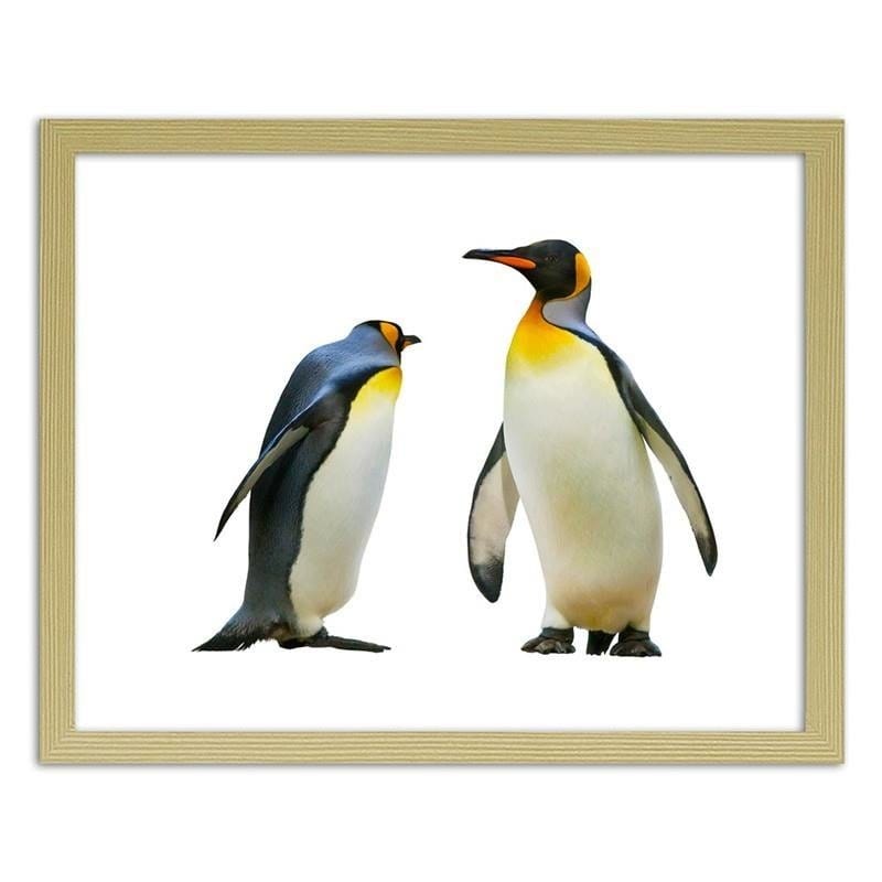 Glezna bēšā rāmī - Penguins  Home Trends DECO