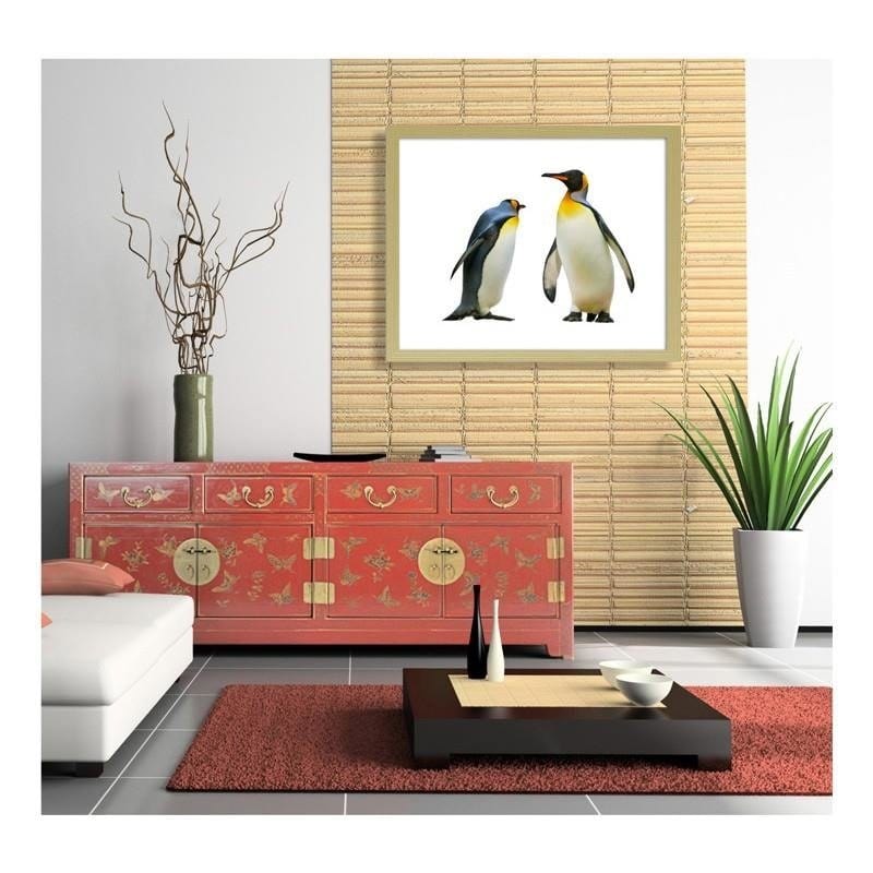 Glezna bēšā rāmī - Penguins  Home Trends DECO