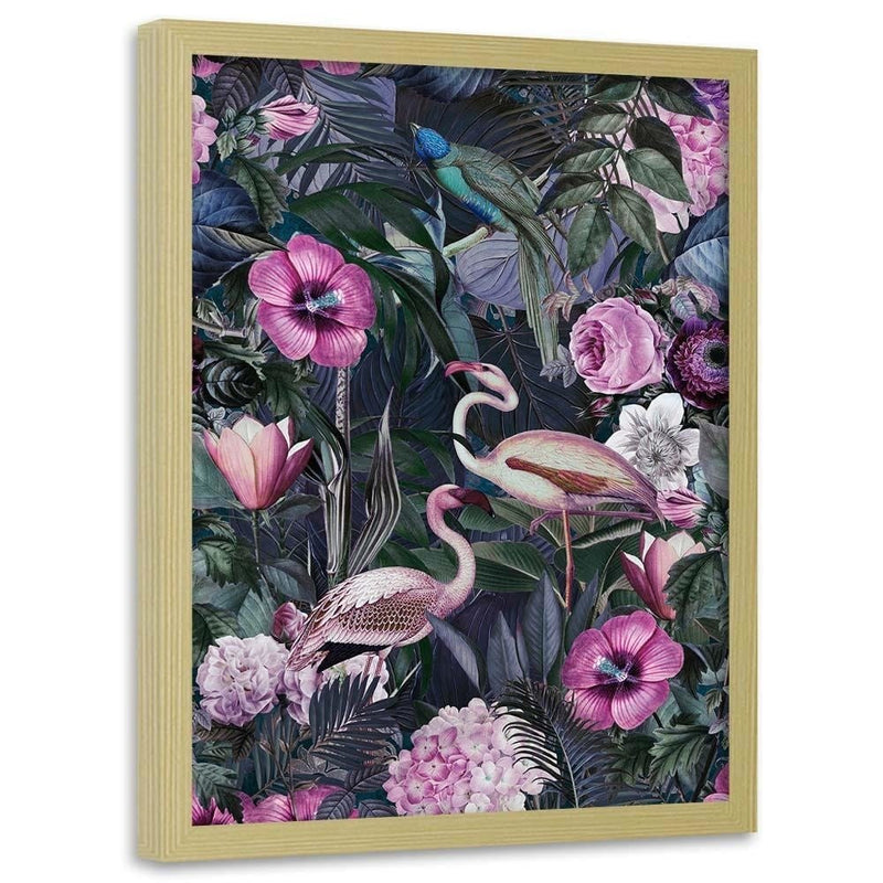 Glezna bēšā rāmī - Pink Birds  Home Trends DECO