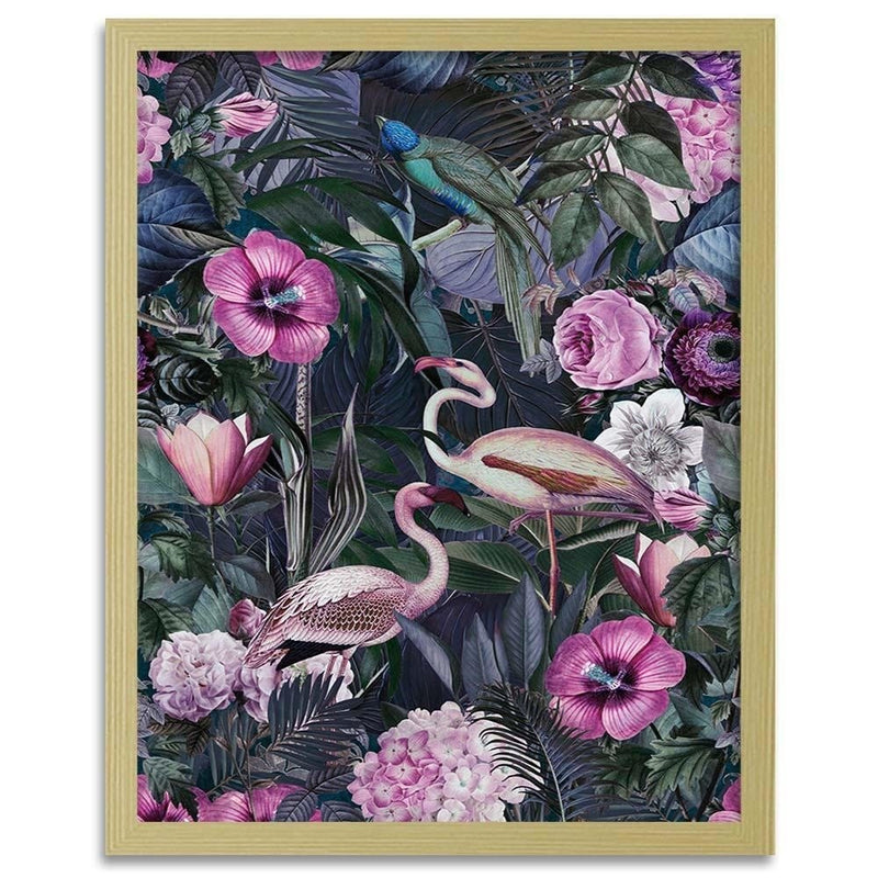 Glezna bēšā rāmī - Pink Birds  Home Trends DECO