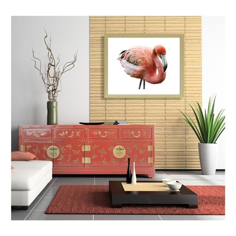 Glezna bēšā rāmī - Pink flamingo  Home Trends DECO