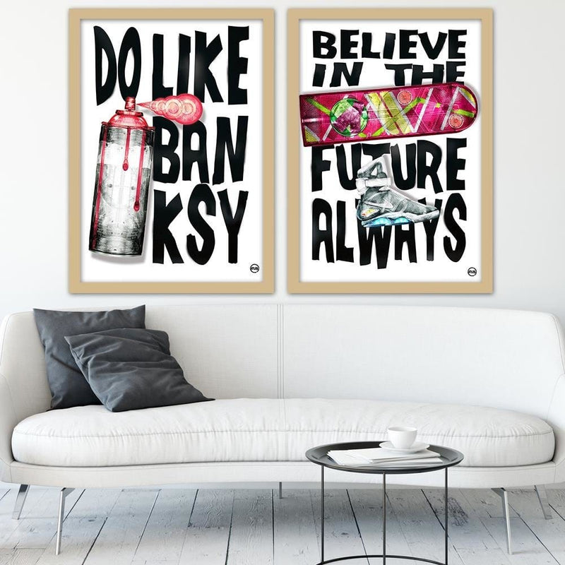 Glezna bēšā rāmī - Pop Culture Image Black And White  Home Trends DECO