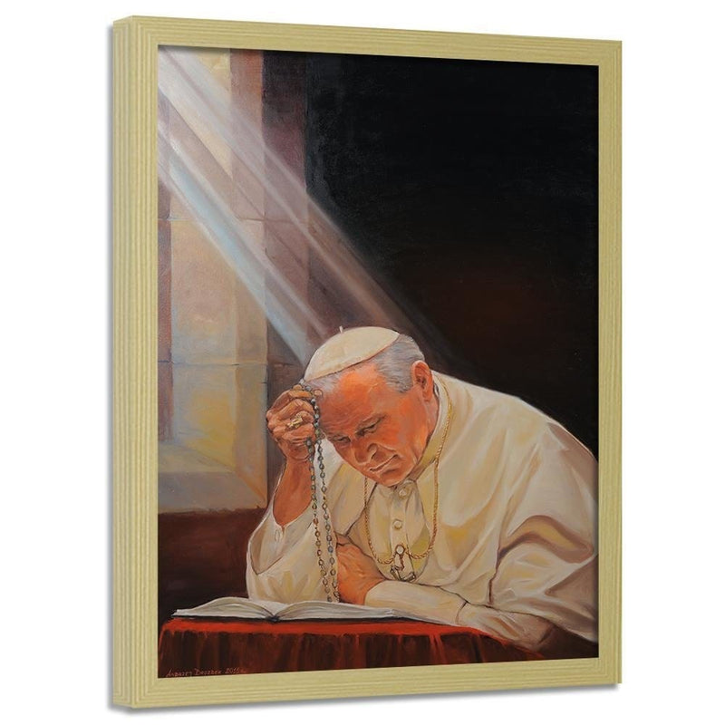 Glezna bēšā rāmī - Pope John Paul Ii  Home Trends DECO