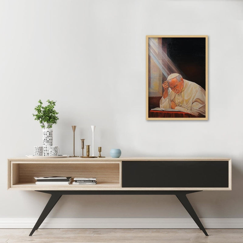 Glezna bēšā rāmī - Pope John Paul Ii  Home Trends DECO